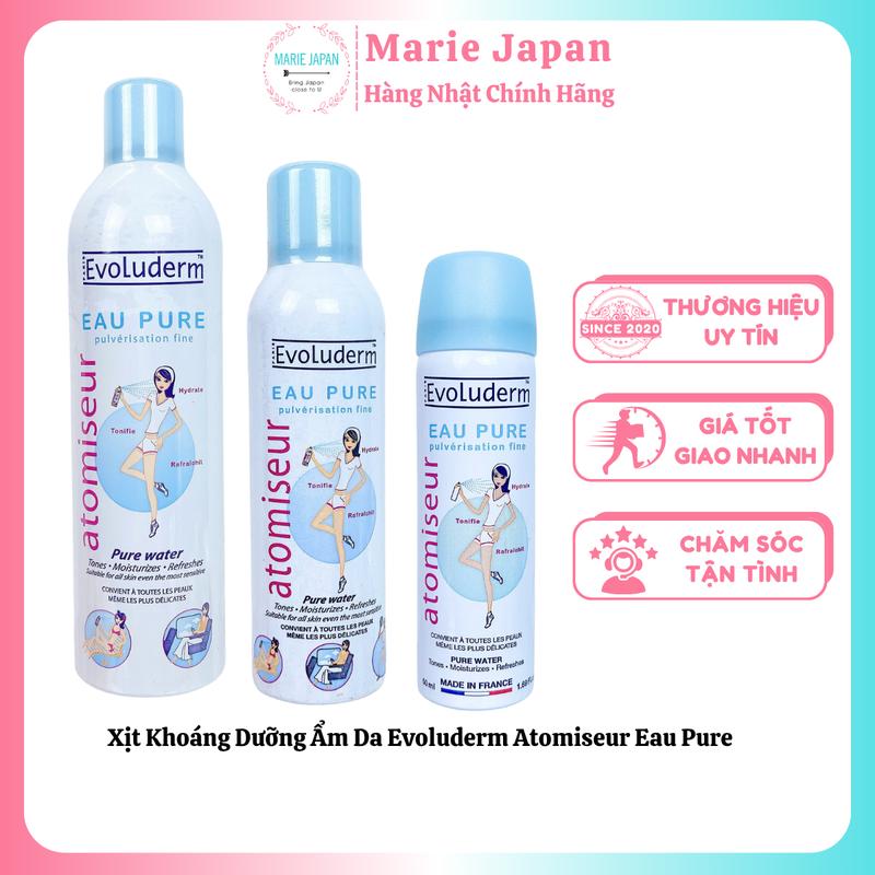 Xịt Khoáng Dưỡng Ẩm Da Evoluderm Atomiseur Eau Pure- Skincare Làm Đẹp Da Chăm Sóc Da Collagen Nữ