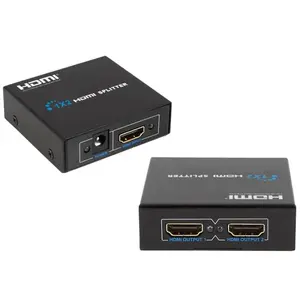1x2 HDMI Splitter 2 Port 1 In 2 Out Audio Video Compatible for HDTV,STB,DVD,Procjector