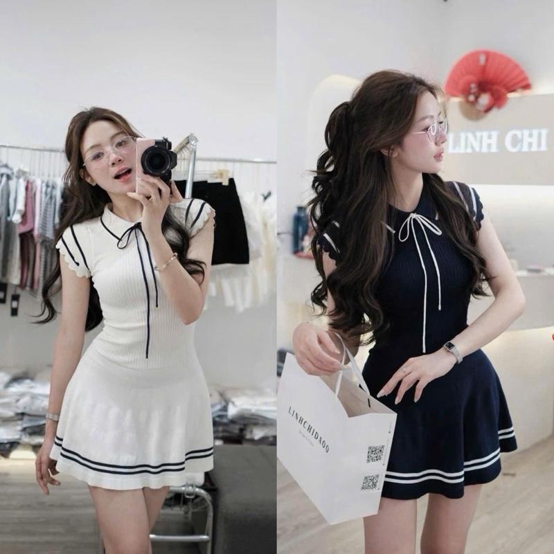 Đầm len dệt kim cao cấp dáng tiểu thư nhà Lynh Zena_A7179