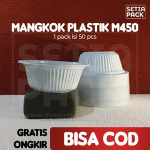 Mangkok Plastik Besar 50pcs Mangkuk Bakso Mi Mie Ayam Seblak