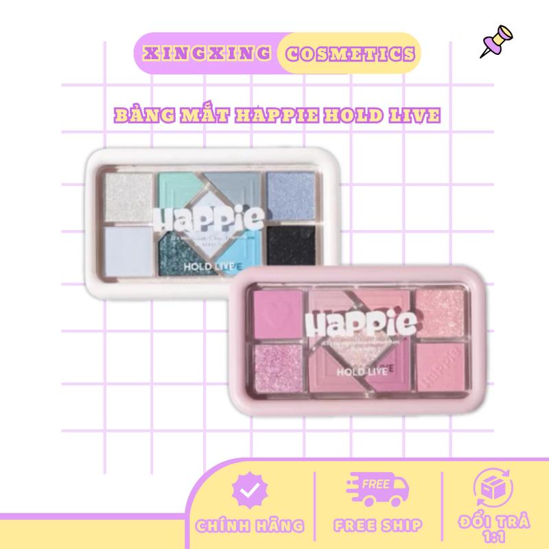  Bảng phấn trang điểm mắt 9 ô HOLD LIVE HAPPIE màu nhu lì lâu trôi HL630 Mỹ Phẩm Cosmetic Nữ 