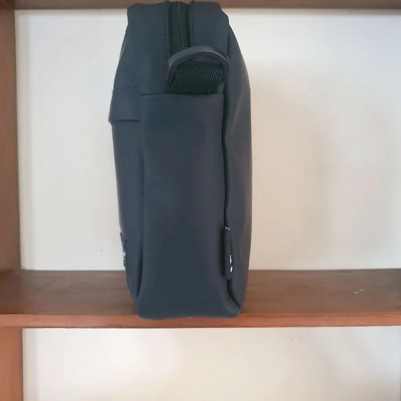 Tas Selempang & Bahu Marokano Anti Robek Bimo Waterproof dengan 2 Saku Ukuran HP dan Dompet - Hitam, Pria Multikompartemen - Kanvas - Slingbag, Cowok 2