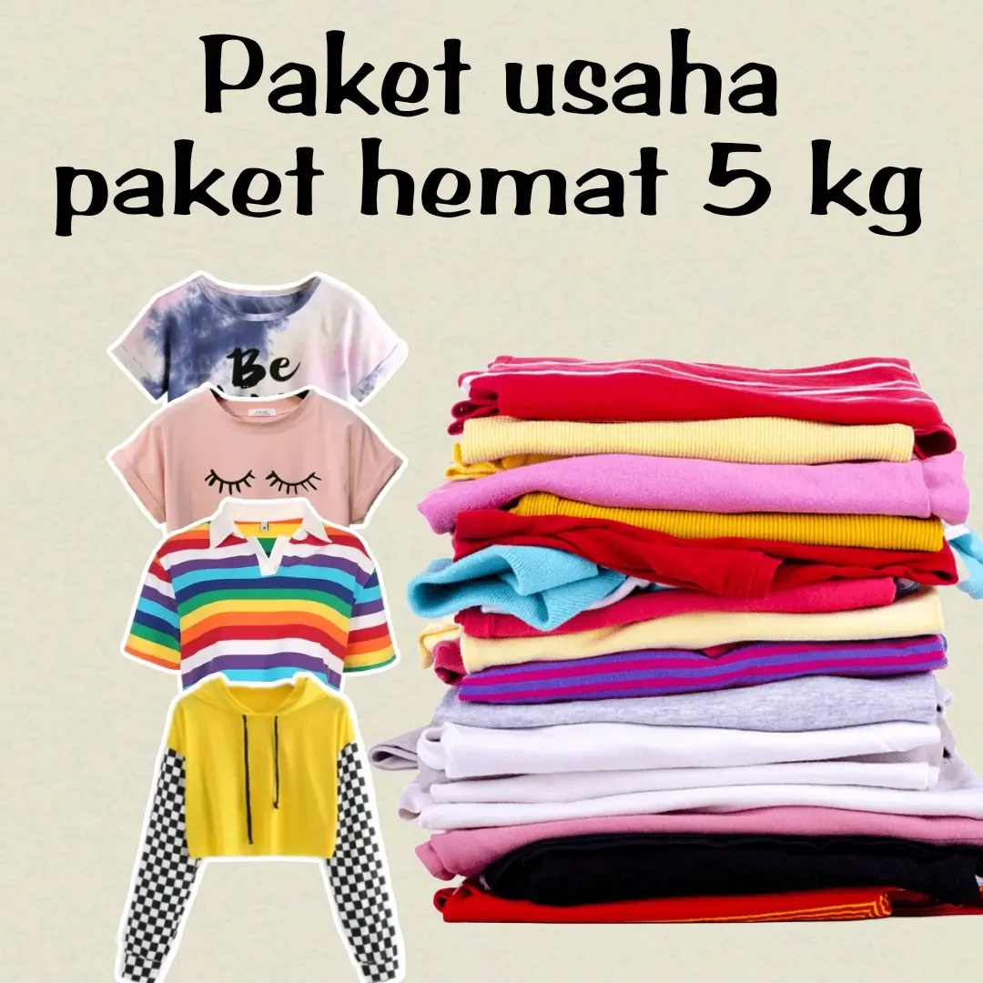 paket hemat 5 kg isi 15-30 pcs, isi campur, rajut dan kaos, isi random tidak bisa pilih, rajut murah, baju kaos murah,lengan panjang dan lengan pendek, cod Atasan Wanita