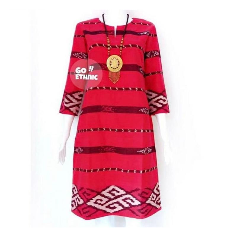 Promo Baju Tenun Dress Etnik 7