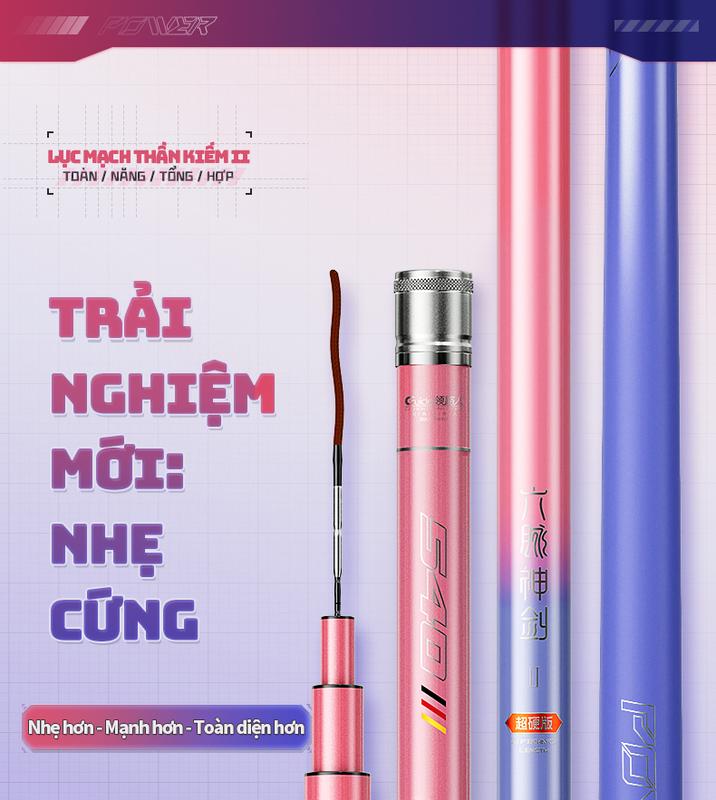 Cần Câu, Hướng Dẫn Sáu Kinh Tuyến, Thiết Kế Thanh Thi Thiên, Có Thể Dùng Để Bàn Và Cầm Tay, Làm Bằng Carbon, Siêu Nhẹ Và Cứng, Cảm Giác Mới, Trải Nghiệm Mới