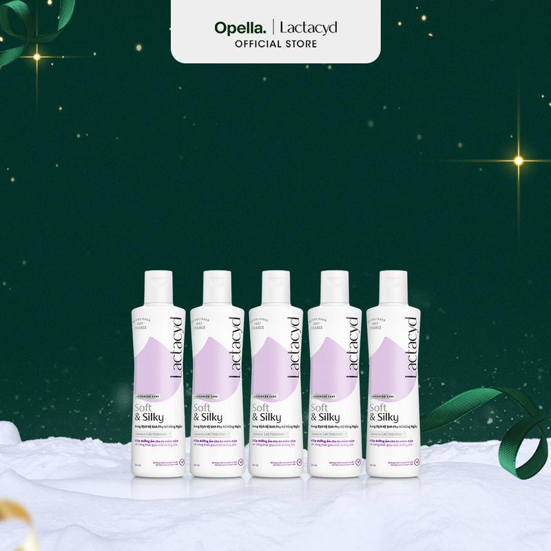  Bộ 5 chai Dung Dịch Vệ Sinh Phụ nữ Lactacyd Soft & Silky Dưỡng Ẩm 250ml Women Cấp Ẩm 