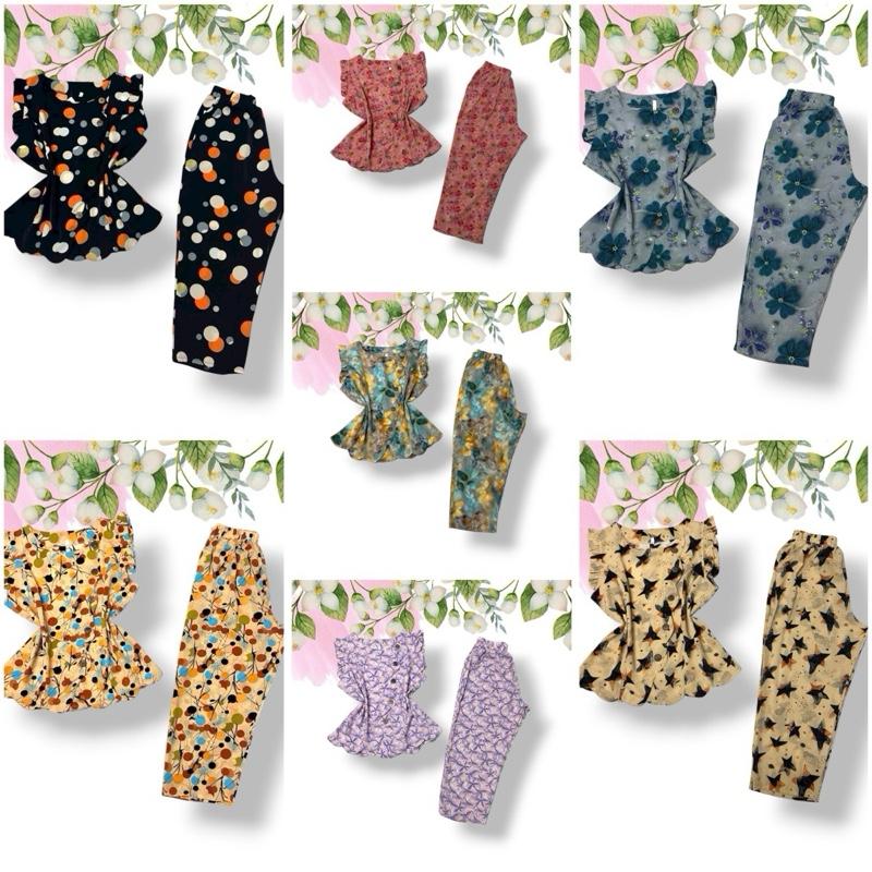 MS-107 Bộ Quần 9 Tấc vải Mango Áo Tay Ngắn Size 48Kg-72Kg Nữ Voi Nhung Thun Lịch