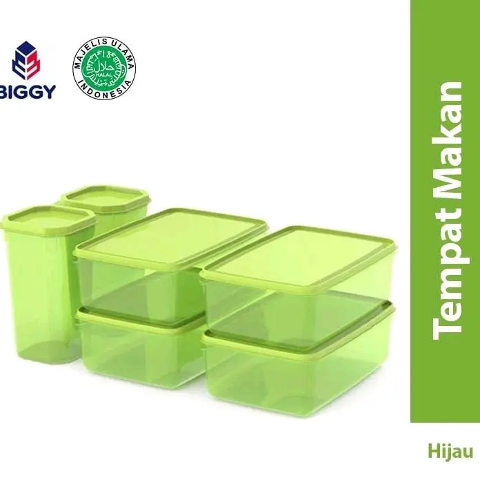 Florence Set isi 6 Toples Serbaguna Wadah Kulkas Tempat Cemilan Biggy Home 3