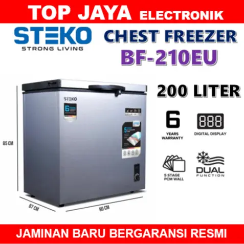 CHEST FREEZER STEKO 200 LITER BF-210EU/STEKO PEMBEKU DAGING 200 LITER  BERGARANSI RESMI