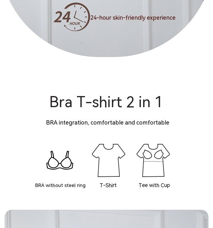 Product Introduction of Selene Bra Padded Top Crew Neck T-shirt Top 4