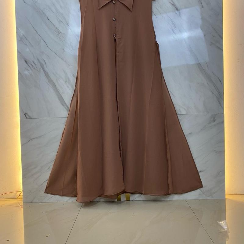 Long outer ceruti/cardigan babydoll/outer hijaber/outer kekinian Ceruty Wanita Remaja Kardigan 7