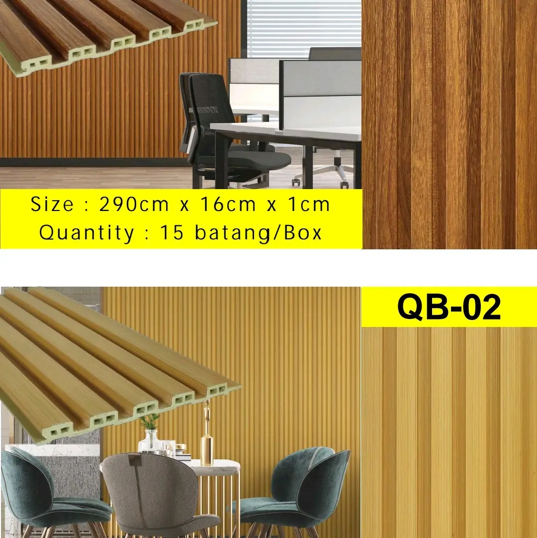 wpc gw sery qb/ wall panel/ wood panel/ dekor ruangan/ hiasan dinding/ interior design Pvc