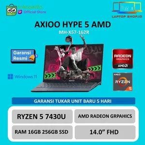 Axioo Laptop Hype 5 AMD X5-2 Ryzen 5 7430 16GB RAM 256GB SSD 14.0 FHD IPS Windows 11 Garansi Resmi 1 Tahun