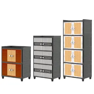 Naiba Nandos Lemari Pakaian Plastik Twin Box Fit Furniture Susun 2 Kode 7552 Dimensi 50x32x64cm Anti Air Anti Jamur Anti Gores