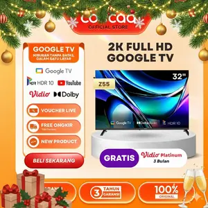 COOCAA 32 inch Z55 TV 2K Google TV - 2K HDR 10 - Eye Care 5.0 - Dolby Audio - Multiple Screen Cast