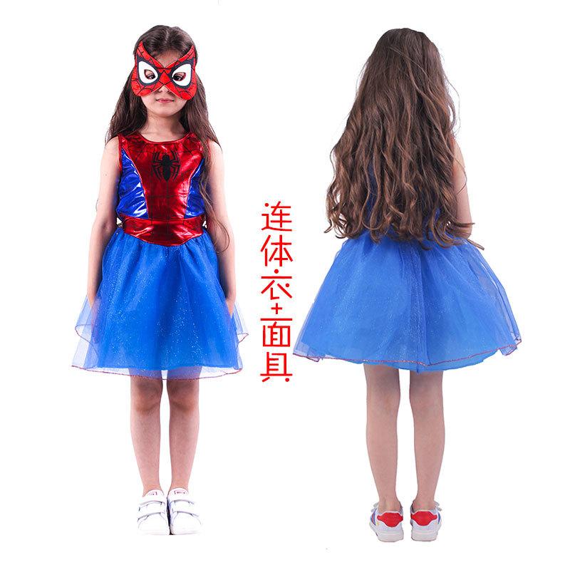 Halloween Bsrlons Spider Woman Cosplay Children Stage Wear Performance Wear Halloween Play Costume 5