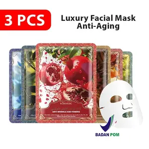 3 PCS - BPOM Masker Wajah Kormesic Arabic Mask 25ml - Sheet Mask Masker Wajah Penghilang Jerawat & Glowing