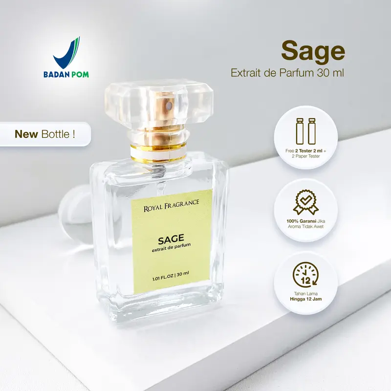 SAGE EXTRAIT PARFUM ROYAL FRAGRANCE FOR UNISEX - PERFUME PRIA WANITA WANGI TAHAN LAMA 3
