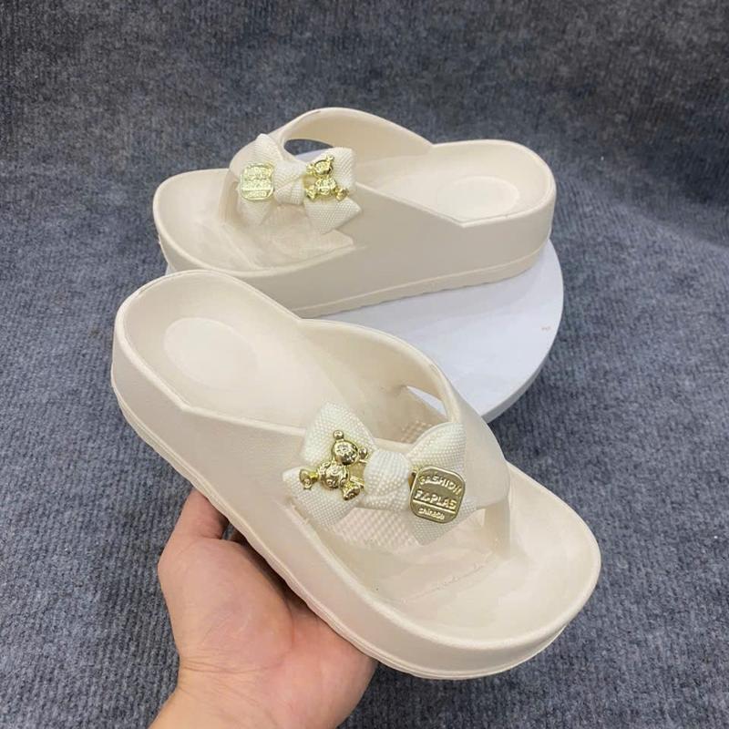  Dép Tông Nữ Xỏ Ngón - Dép Tông Nữ Kẹp Ngón Đế Cao 4 Cm Chất Liệu Eva Chống Nước Chống Trơn Trượt 