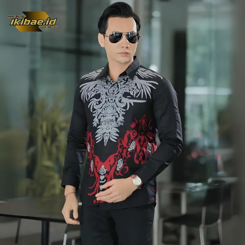 NEW KEMEJA BATIK PRIA TERBARU FORMAL CASUAL LENGAN PANJANG NYAMAN ELEGAN 5