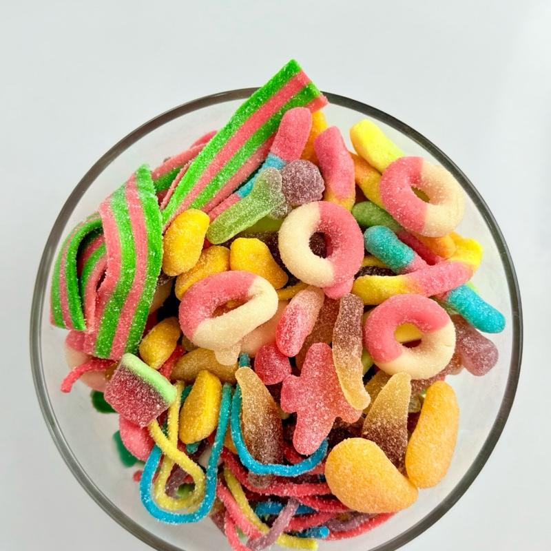   TẶNG QUÀ & ĐỰNG XÔ   1 KÍ KẸO DẺO PHỦ ĐƯỜNG MIX NHIỀU VỊ CHUA- KẸO CHIP CHIP BỌC ĐƯỜNG 