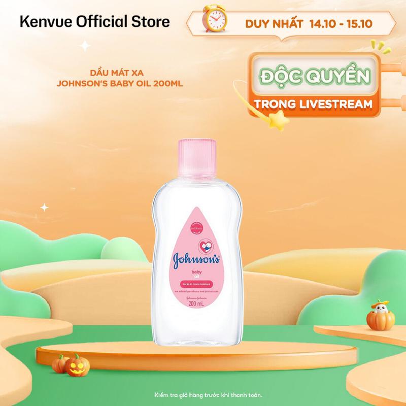 Dầu mát xa Johnson's Baby Oil 200ml - Cho Bé | Nhiều công dụng
