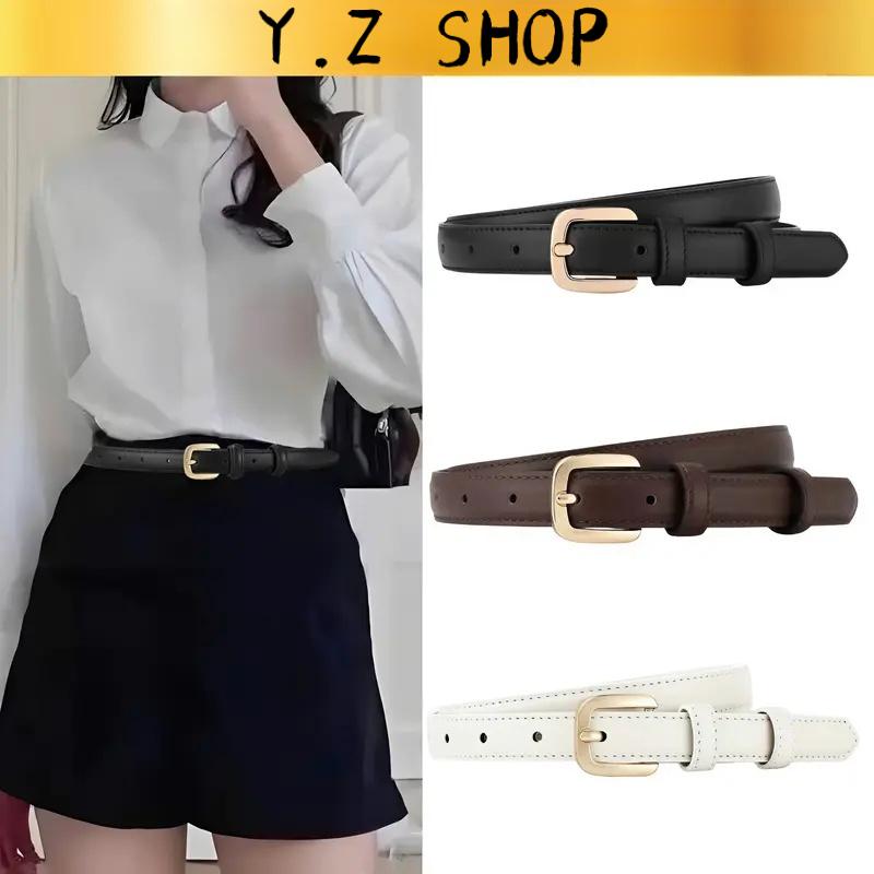 Thắt Lưng Nữ Khóa Chốt Vuông Phong Cách Retro