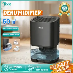 Tixx Dehumidifier 1L 36W hemat energi penyedap kelembaban ruangan rumah kamar tidur kamar mandi anti jamur dan bau busuk pembersih udara disinfeksi 99.9% teknologi kondensasi semikonduktor silent rendah kebisingan lampu LED warna warni