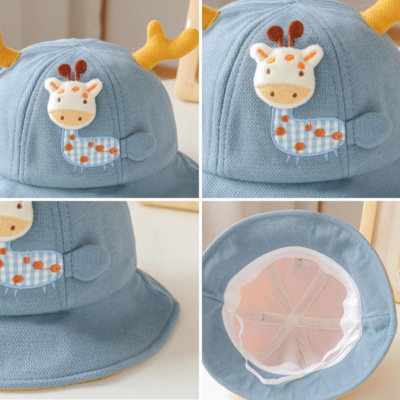 Product Introduction of Mũ Xô Tai Hươu Cao Cổ Dễ Thương Cho Bé, Mũ Ngư Dân Cotton Ngoài Trời Cho Trẻ Em, Bé Trai Và Bé Gái, Mũ Che Nắng Panama, Mùa Xuân Và Mùa Hè 6