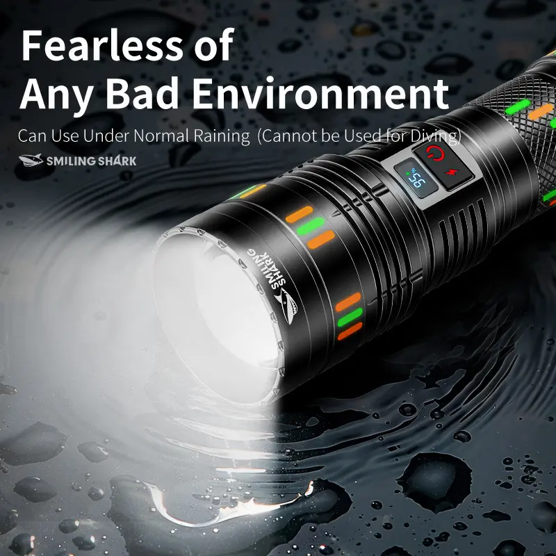Senter Smiling Shark SD5995 SmilingShark SD 5995 M80 Senter Super Terang Type-C Zoom Waterproof Powerbank 7
