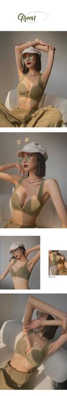 Product Introduction of Internet Celebrity Designer Hot Seamless Underwear Breast Holding Adjustable Bra Set Wireless Small Chest Push up and Anti-Sagging Sexy Bra Female Summer 26