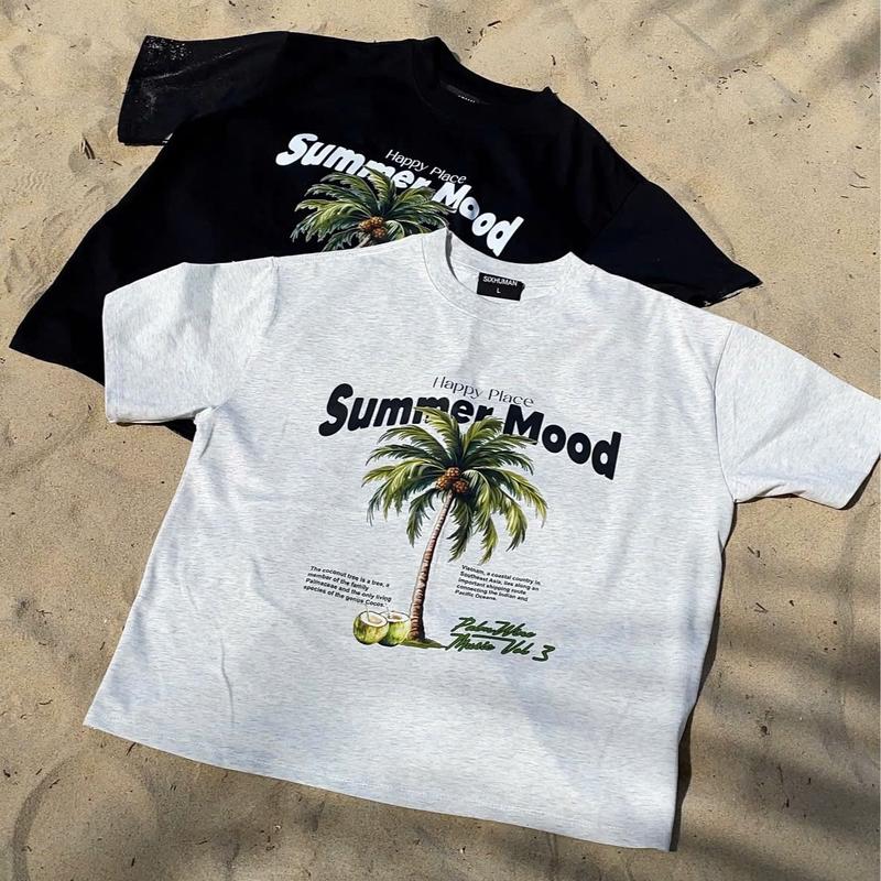 Áo Thun Big Boxy Summer Mood '' CÂY DỪA COCONUT '' Unisex Nam Nữ Hot Trend Mùa Hè SIXHUMAN HMT012