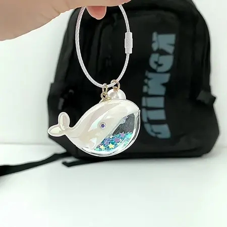 Sekolah Kantong Kunci Landungan/Lumba -lumba Kunci Kunci/Paus Kunci Kunci/Hadiah Liontin/Lady Bag Liontin/Aksesori Tas/Tas Keychain/Gaya Sama untuk Teman Baik/Setelan Sebagai Hadiah 2