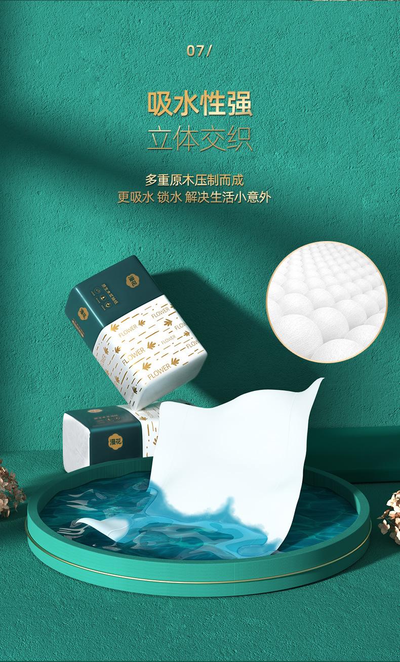 Product Introduction of Manhua High Quality Virgin Wood Pulp Tissue Paper Pack - 400 Sheets, Unscented, Eco-Friendly, Recyclable, Water Absorbent Napkin 10
