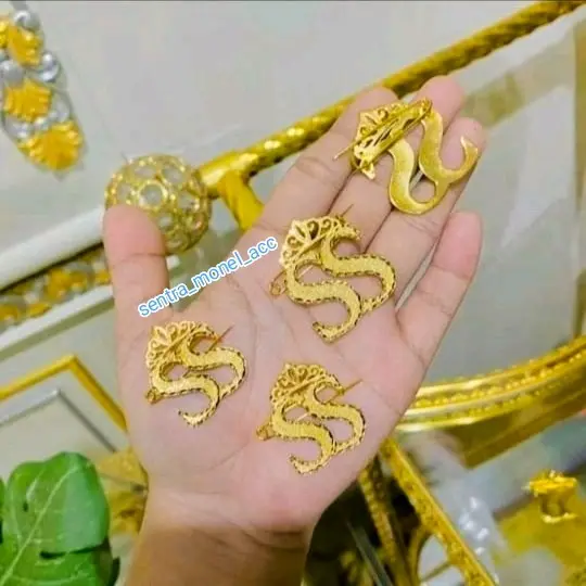 Bros SS shellasaukia lapis emas pakai Gliter Pasiran blink-blink / pin ss / bros viral kekinian 0