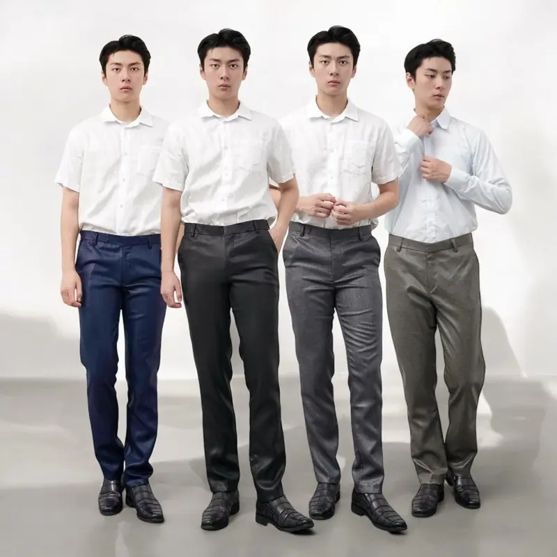 Celana Panjang Pria Slim Fit Mengkilat