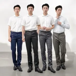 Celana Panjang Pria Slim Fit Mengkilat Bahan Semi Wol Glowsy