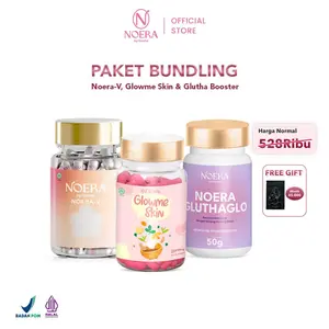 Paket Bundling Noera Glutha Booster Improved Formula, Glow Me Skin dan Noera - V | Suplemen Kecantikan