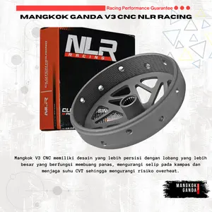 NLR Mangkok Ganda Racing V3 CNC Semua Motor Matic Motorcycle ANTI GREDEK mangkok  kampas