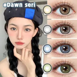 Mysticeyes Softlens Dawn Gray Brown Blue Green 14.5mm minus0-6.00 Big Eyes Contact Lens Soflen Lensa Dengan Kandungan Air 40% & AKL Approved