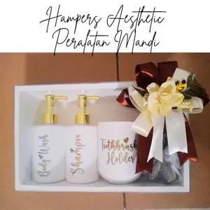 Hampers Peralatan Kamar Mandi Sabun Shampo Refill 250ml + Tempat sikat gigi + Spons cantik Murah