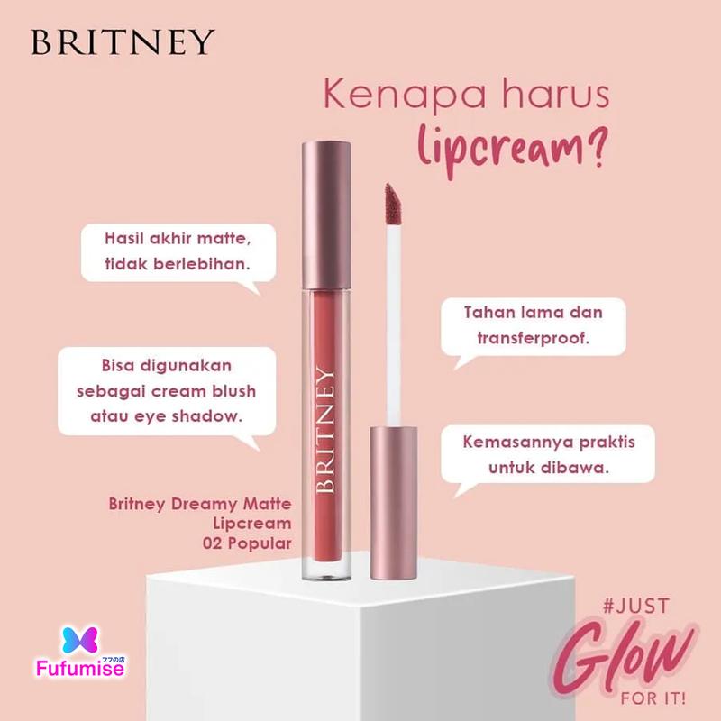Purbasari BRITNEY Dreamy Matte Lip Cream  (BPOM) Bibir Lipstick 5