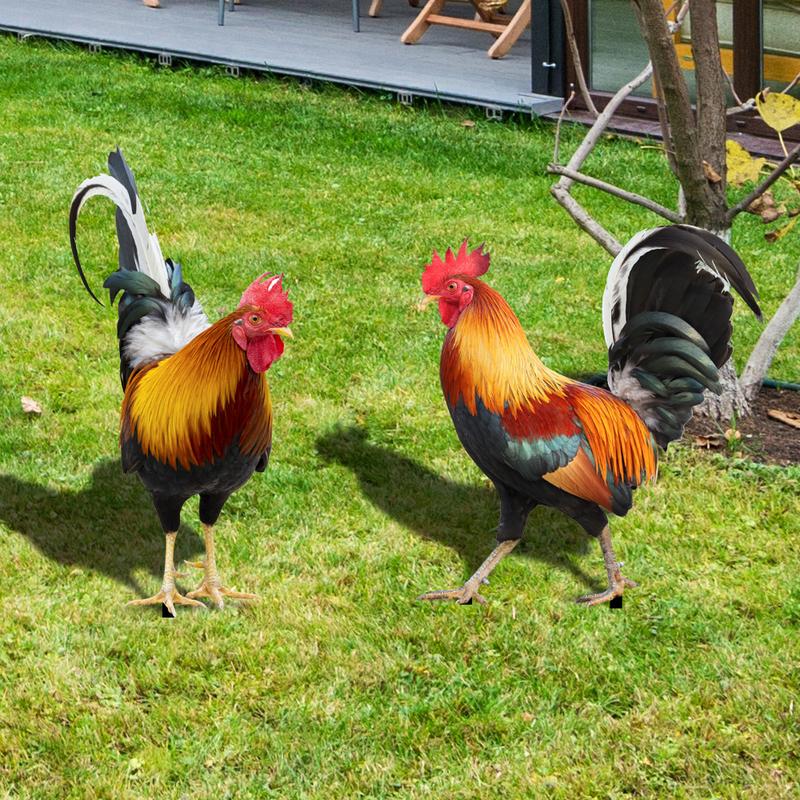 Product Introduction of Courtyard Lawn Backyard Home Decoration Hen Statue Garden Rooster Statue Acrylic Sculpture Outdoor Yard Rooster Decoration 11
