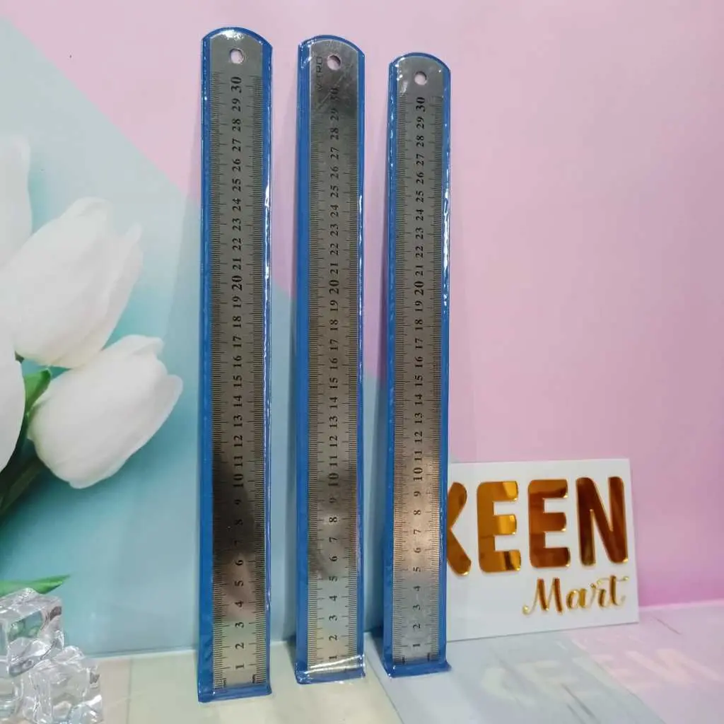 Penggaris BESI POLOS 30 CM /GARISAN BESI/RULER