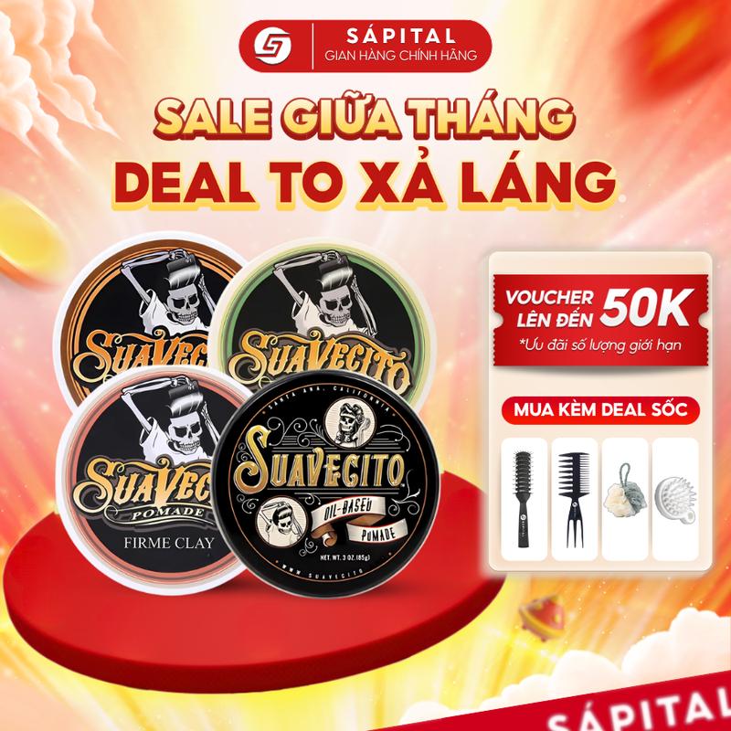 [TẶNG XỊT TẠO PHỒNG] Sáp vuốt tóc Suavecito 113gr/907gr | Suavecito  Firme Clay,  Suavecito  Oil Based, Suavecito   Matte Pomade, Suavecito Original hold Pomade, Suavecito Firme Hold | Tặng kèm Lược Tạo Kiểu Chaoba