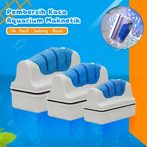 Alat Pembersih Kaca Aquarium Magnetik Sikat Pembersih Magnet Premium Anti Gores S/M/L