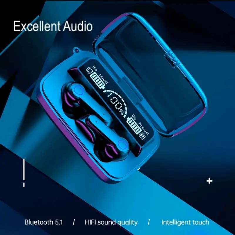 Handsfree Bluetooth TWS M19 Wireless Earphone Blututh V 5.1 Led Display Plus Asesoris Music Hp Mp3 Musik Bass Headset Speaker Spiker Player 7