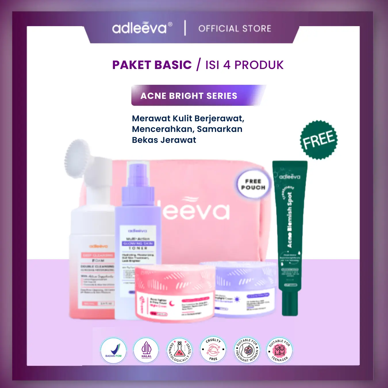 Adleeva Skincare Paket Acne Bright Series Basic