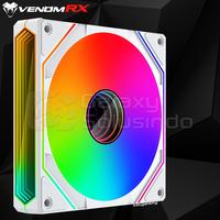 Gambar VenomRX Tetragon 02 120mm ARGB Sync Reverse Fan Case - Black / White - black  dari GASOL DINOYO MALANG Kota Malang 2 Tokopedia