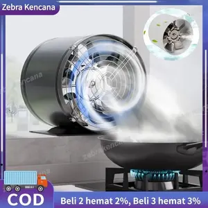 4 Inch Blower Penghisap Asap Dapur Hexos Penyedot Asap Dapur Exhaust Metal Exhaust Fan Stainless Steel  Penyedot Asap Dapur Kamar Mandi Exhaust Metal